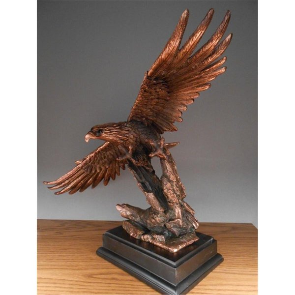 Marian Imports Marian Imports F51120 Eagle Bronze Plated Resin Sculpture - 18 x 10 x 15.5 in. 51120